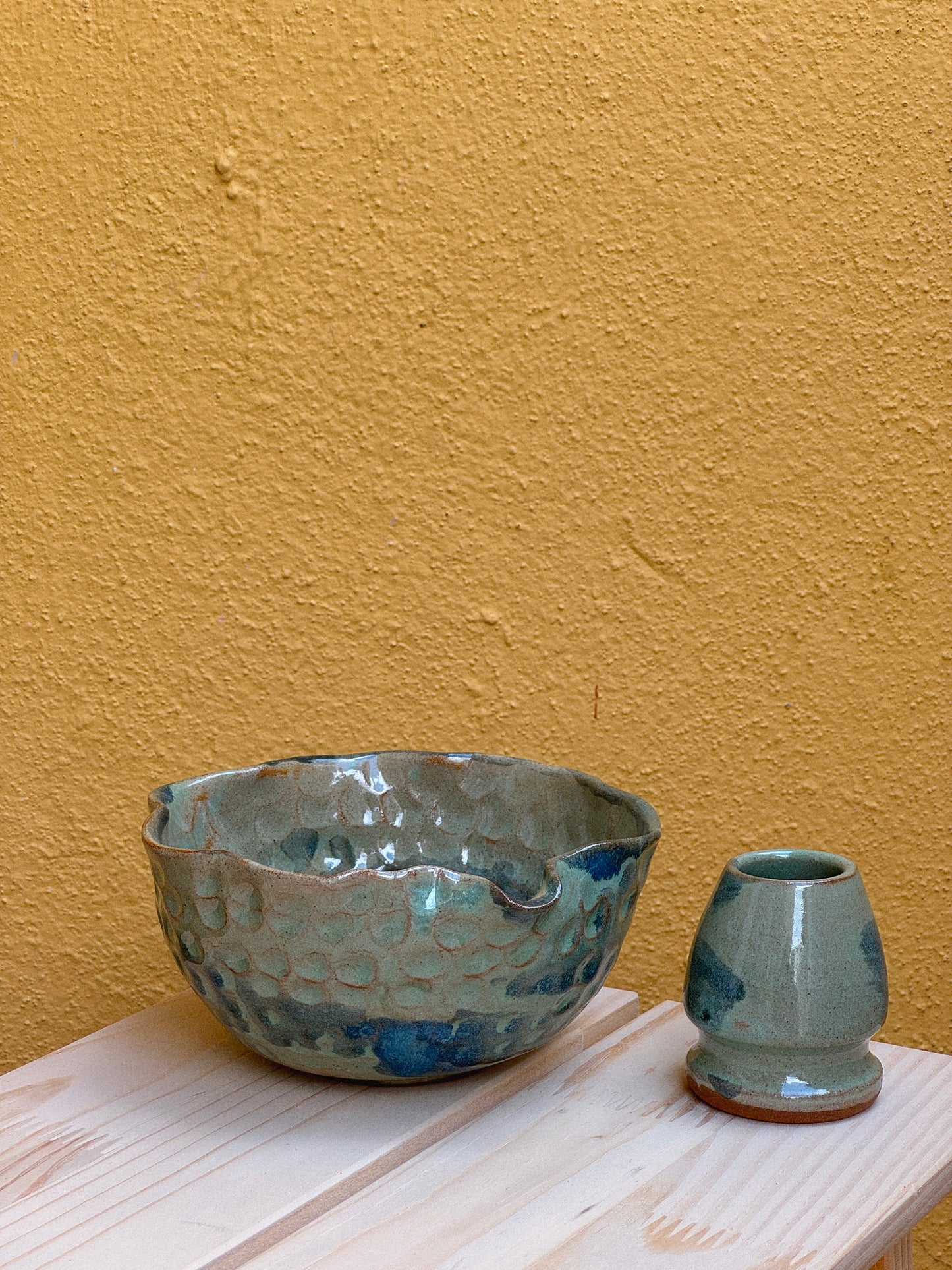 Jade Handpinched Matcha Bowl Set