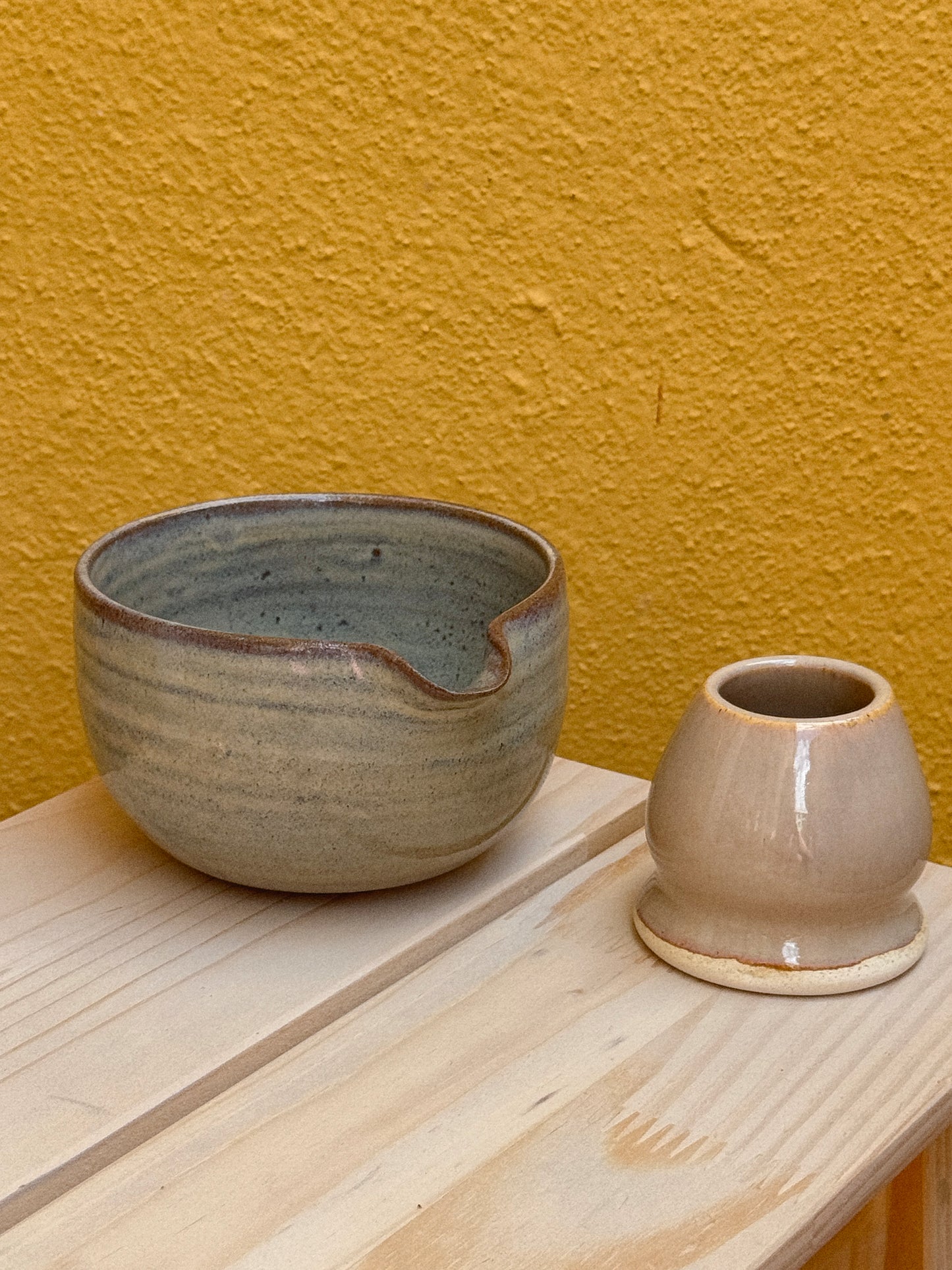 Dusty Mauve Matcha Bowl Set
