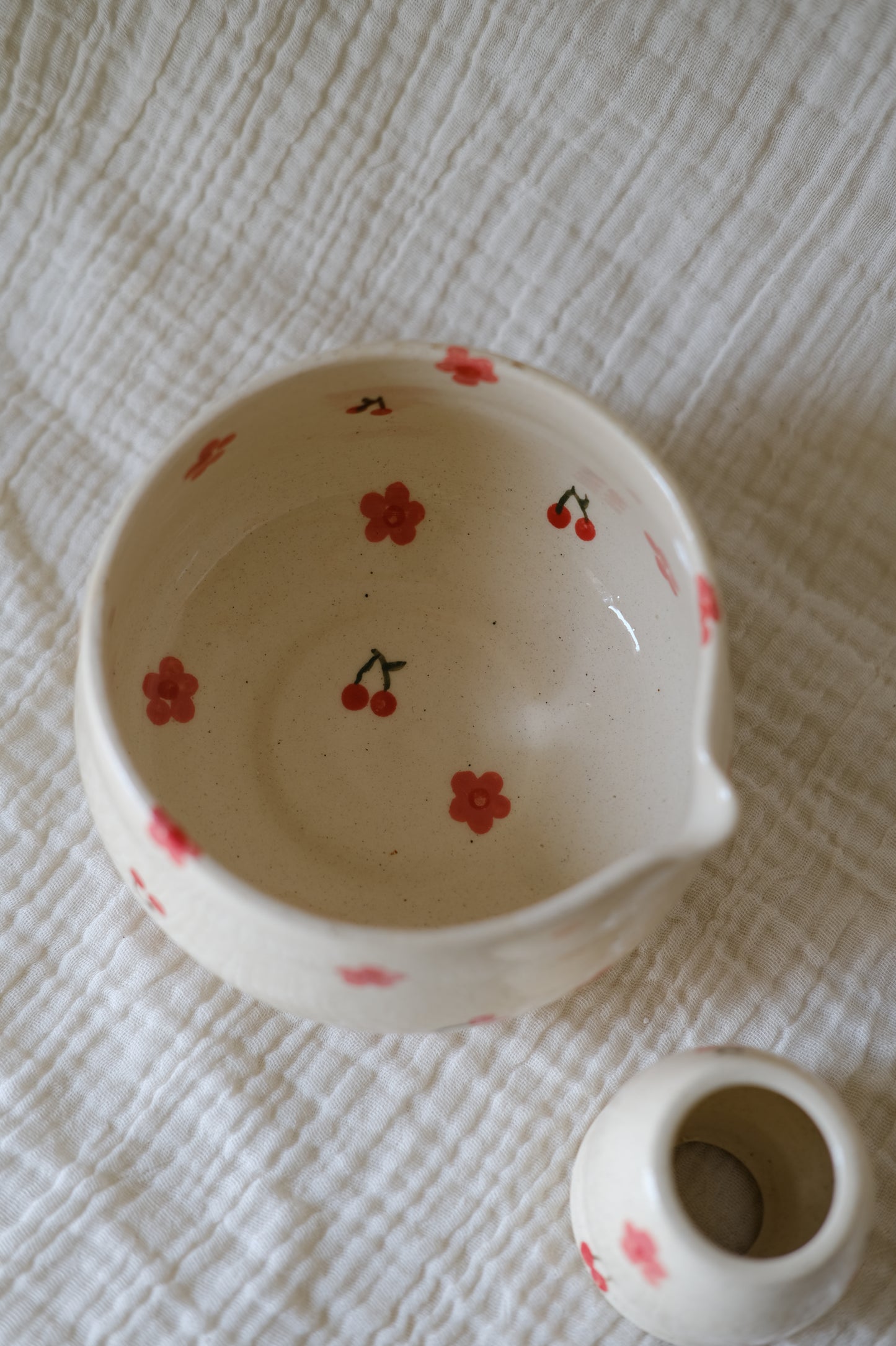 Candied Cherry Matcha Bowl set