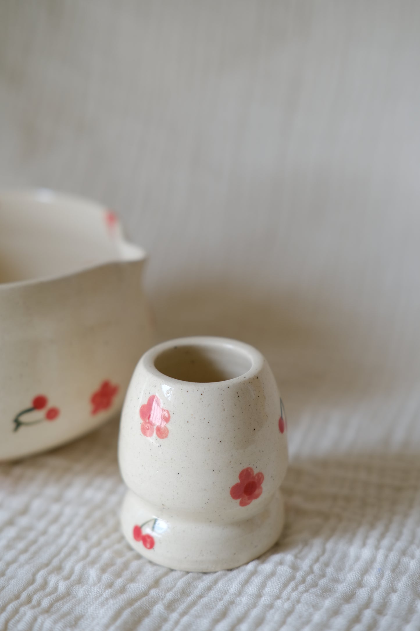 Candied Cherry Matcha Bowl set