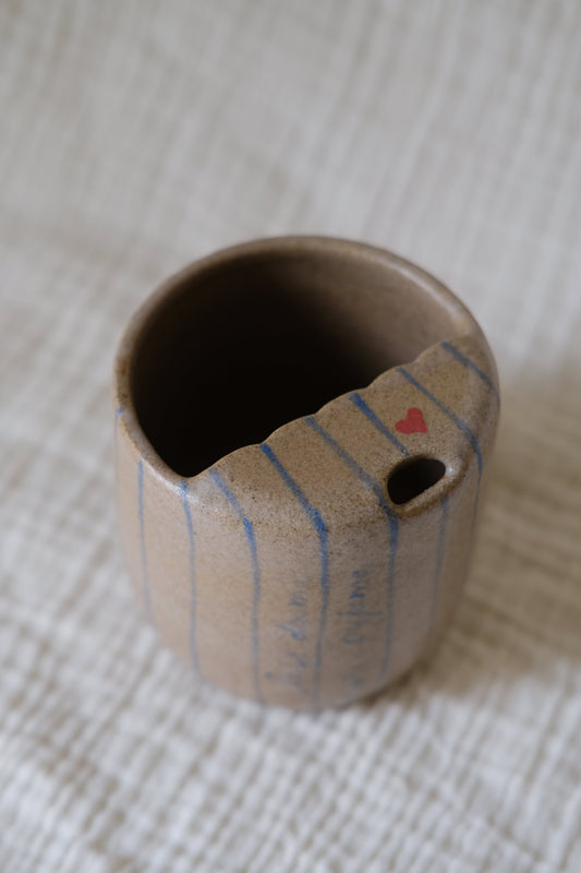 To Go Striped Mug- Travel Mug