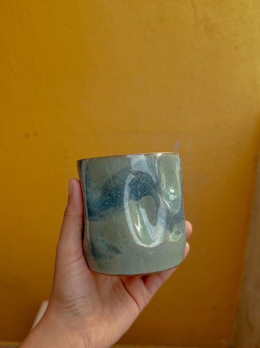 Jade Marbled Pinch Tumbler