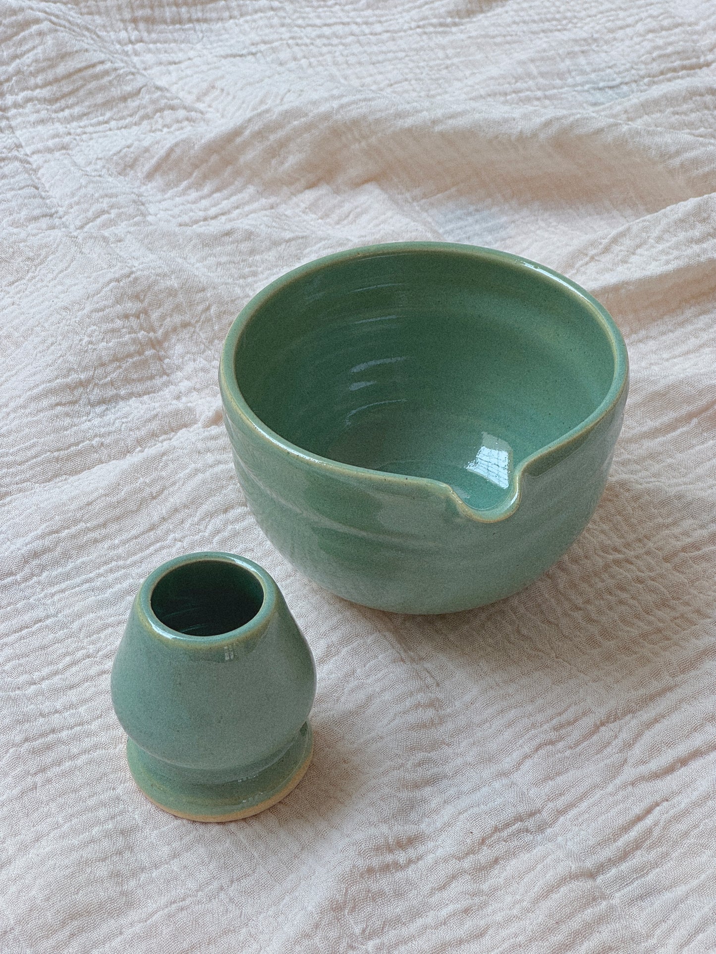 Jade Bubble Matcha Bowl Set