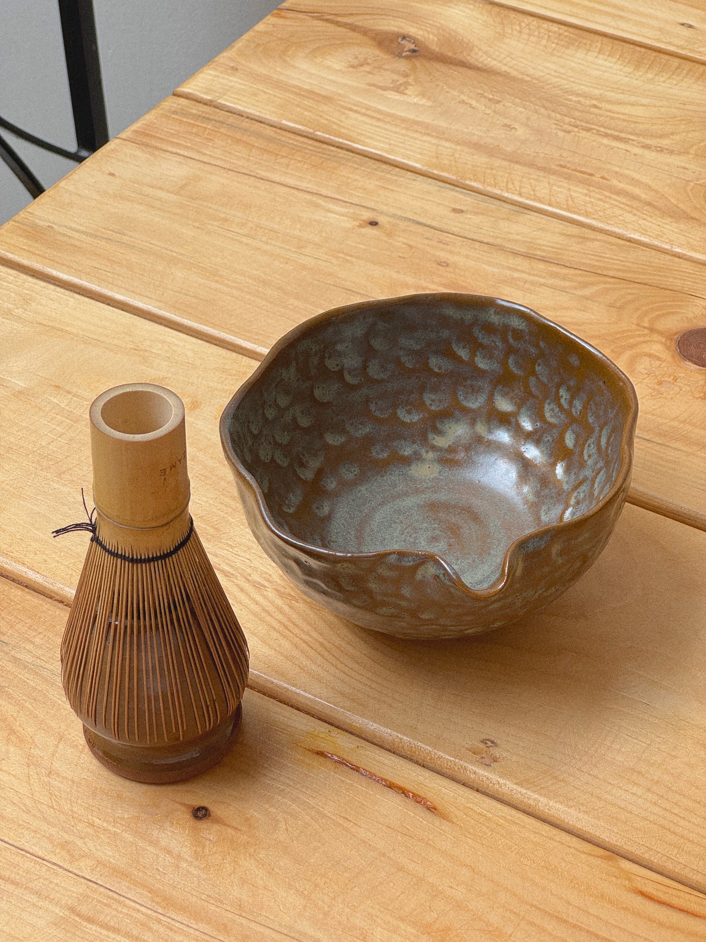 Cinnamon Handpinched Matcha Bowl Set