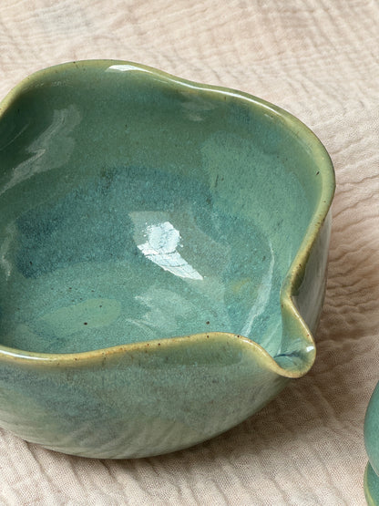 Jade- Wavy Matcha Bowl Set