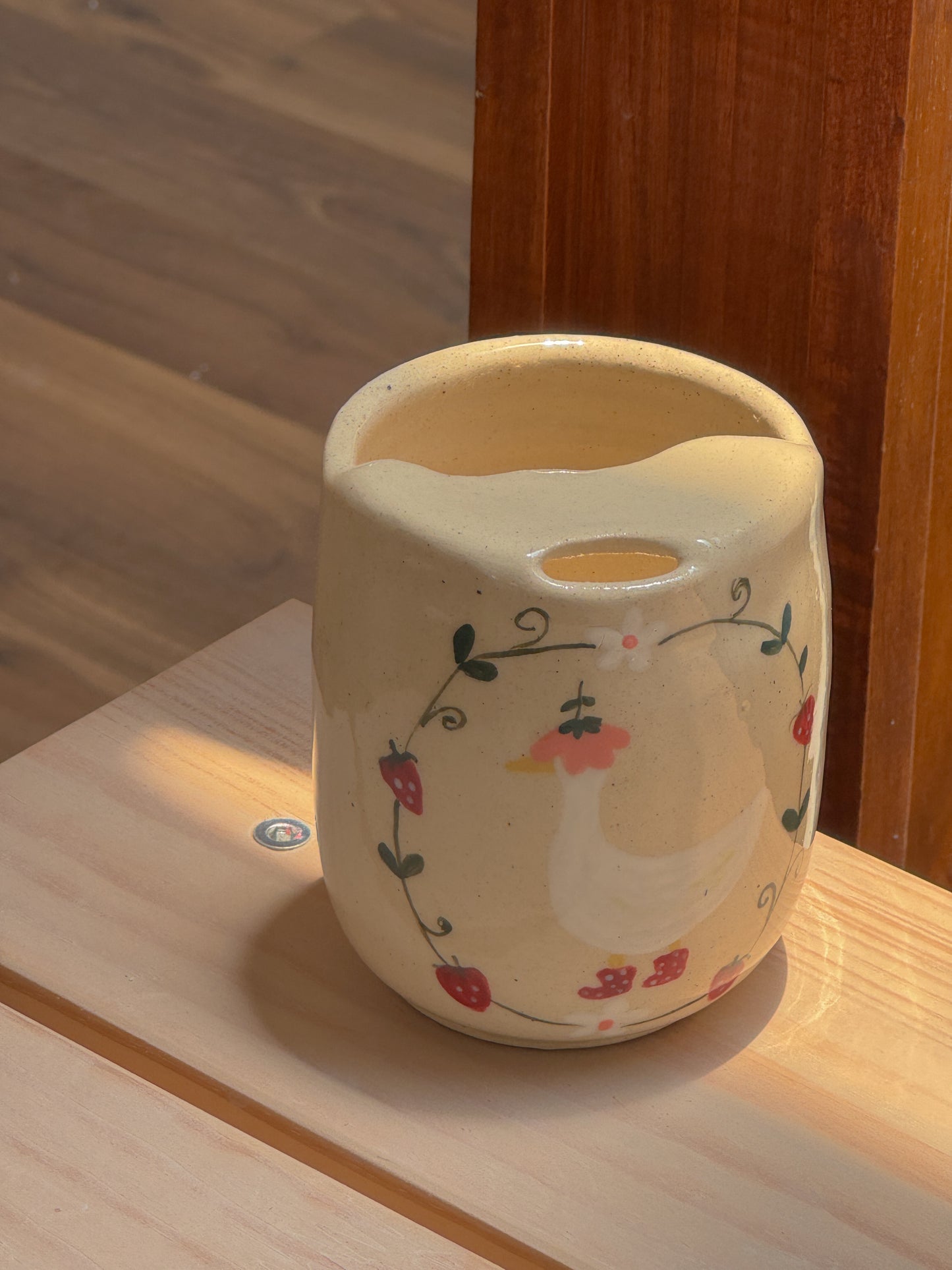 Seconds- barely visible- Miss Goose Travel Mug