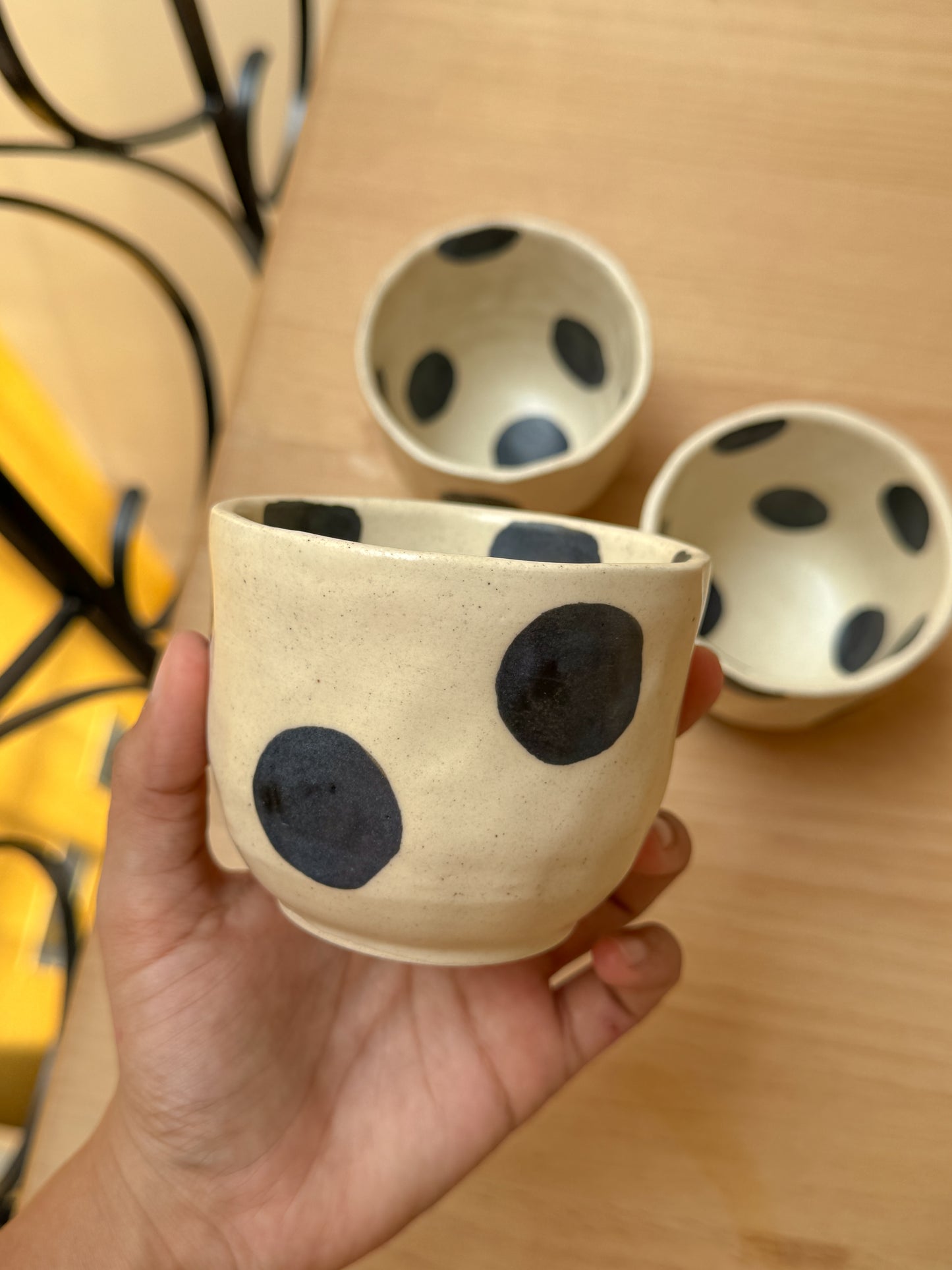 Polka Pinch Mug- Matte
