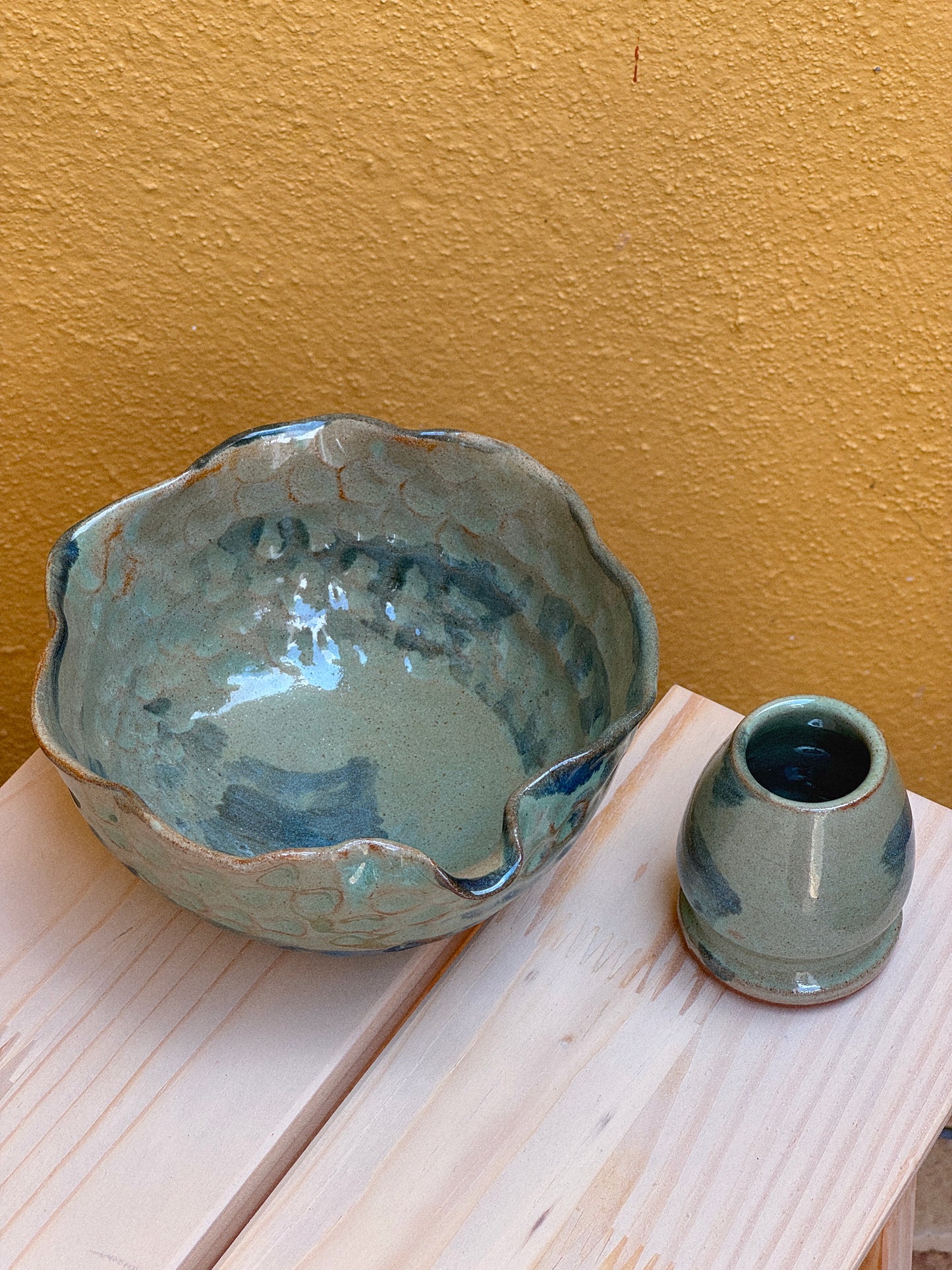Jade Handpinched Matcha Bowl Set