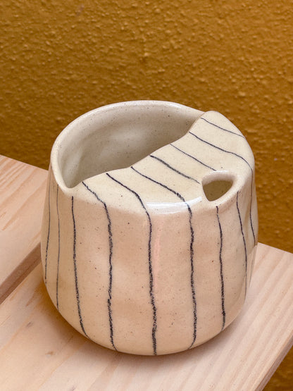 To Go Striped Mug- Glossy- Travel Mug