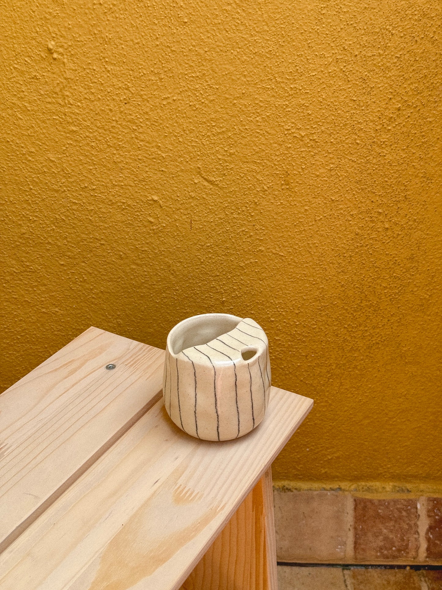 To Go Striped Mug- Glossy- Travel Mug