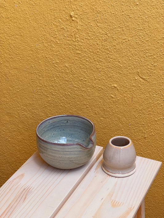 Dusty Mauve Matcha Bowl Set