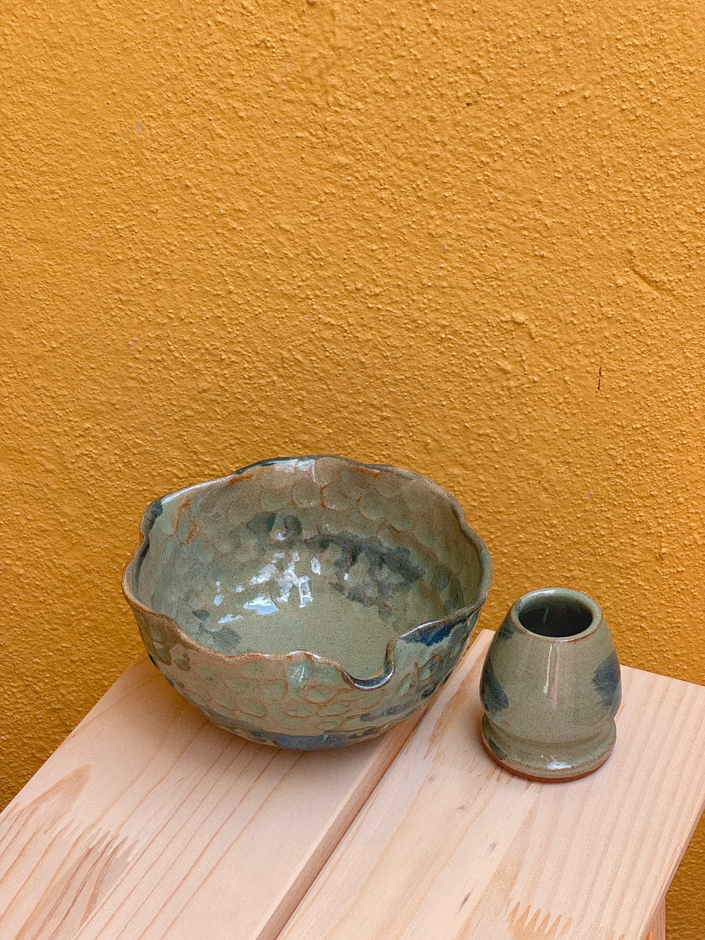 Jade Handpinched Matcha Bowl Set