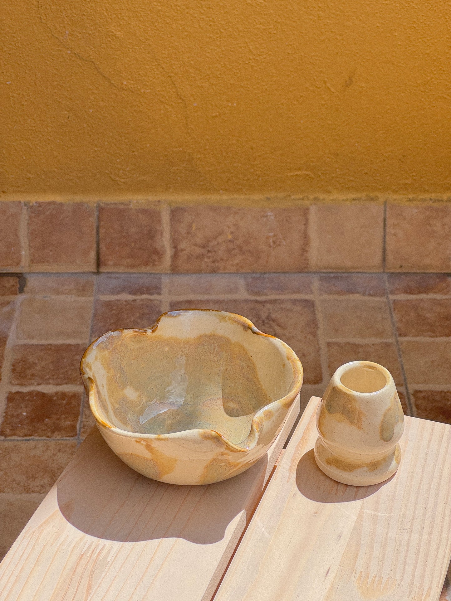 Marbled- Wavy Matcha Bowl Set