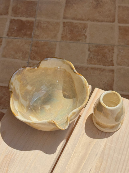 Marbled- Wavy Matcha Bowl Set