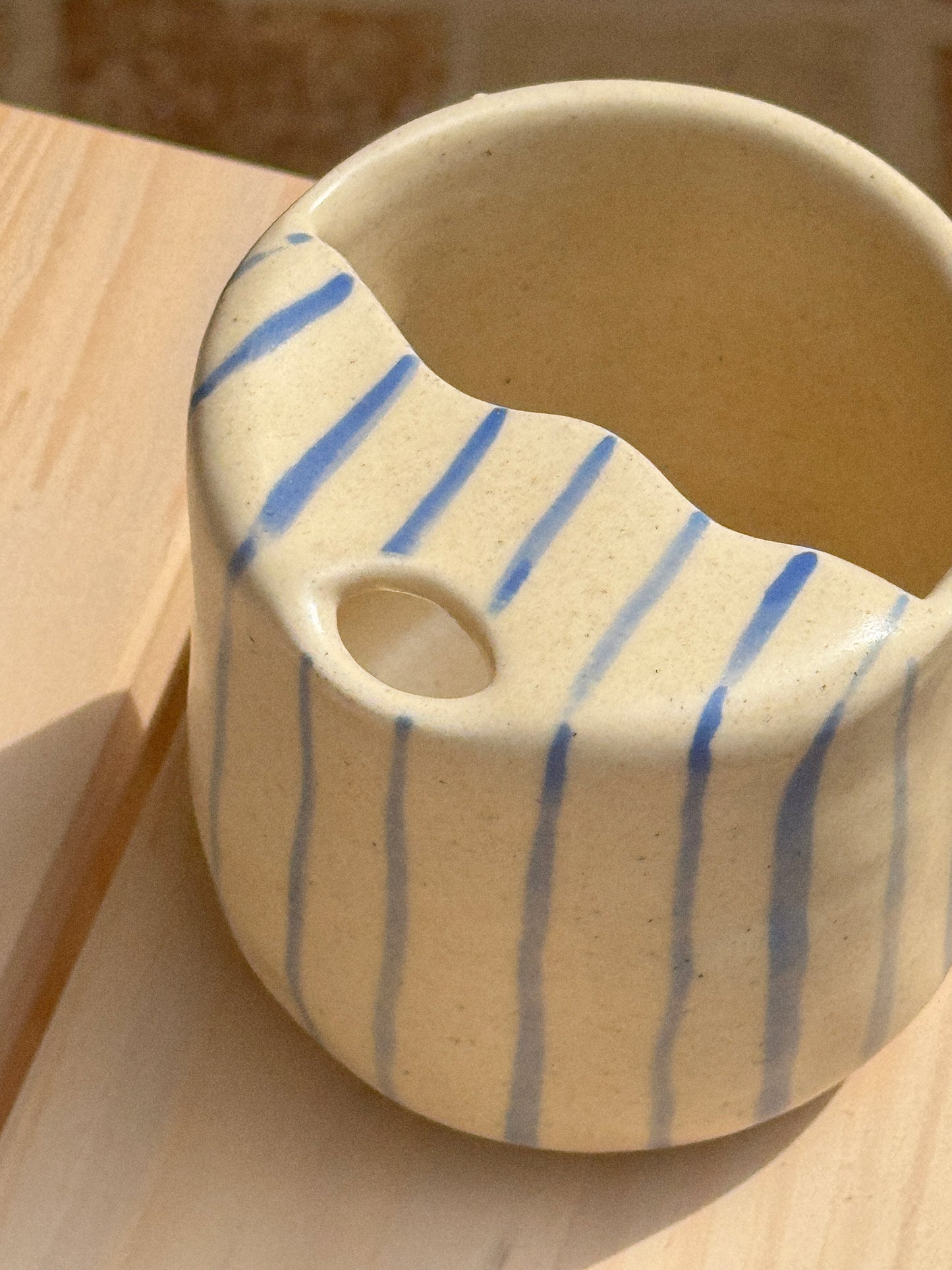 To Go Striped Mug- Matte- Travel Mug