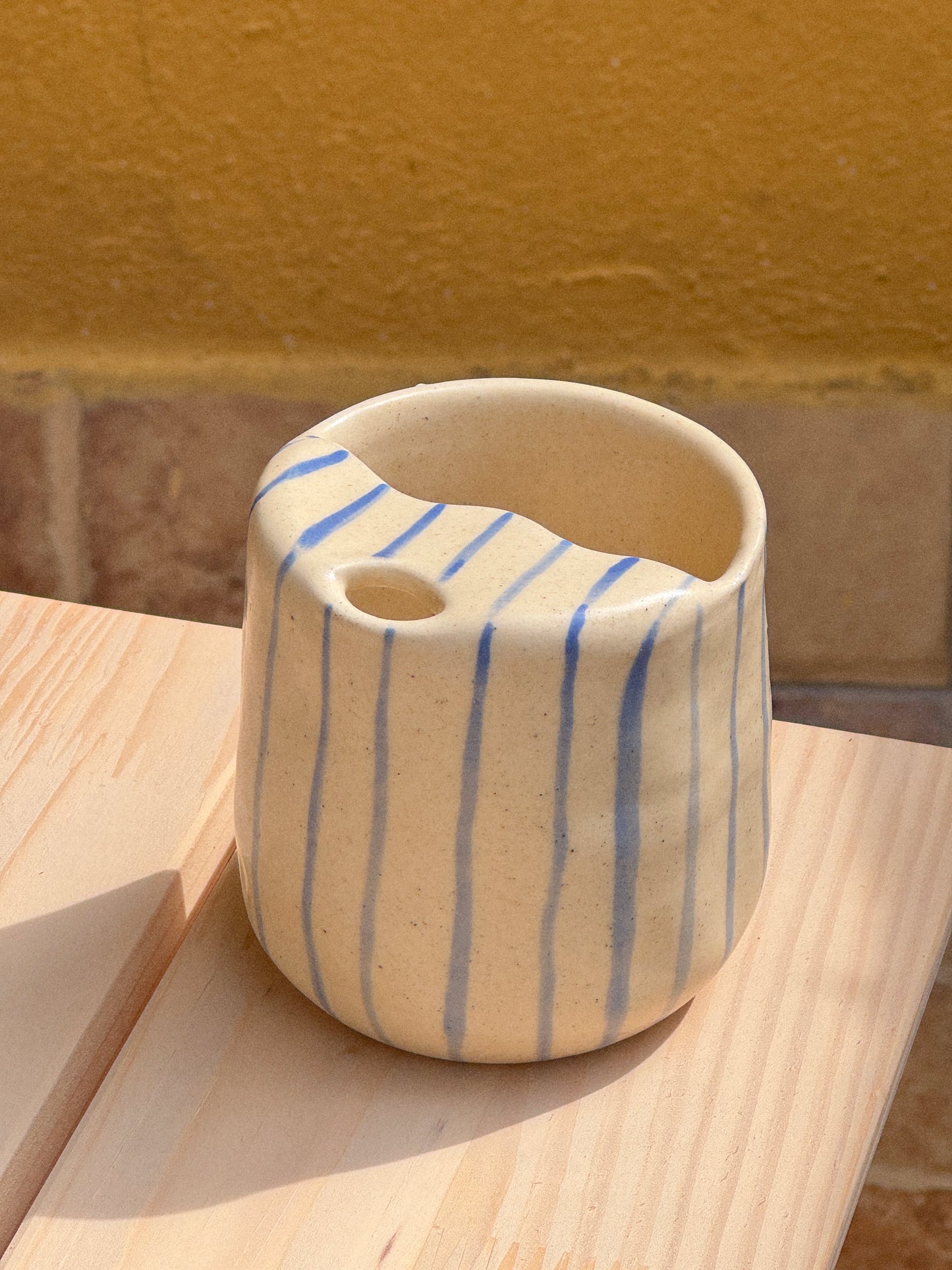 To Go Striped Mug- Matte- Travel Mug