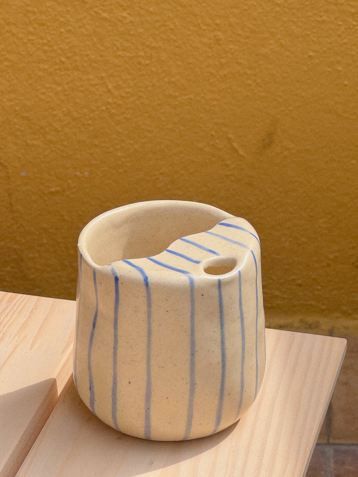 To Go Striped Mug- Matte- Travel Mug