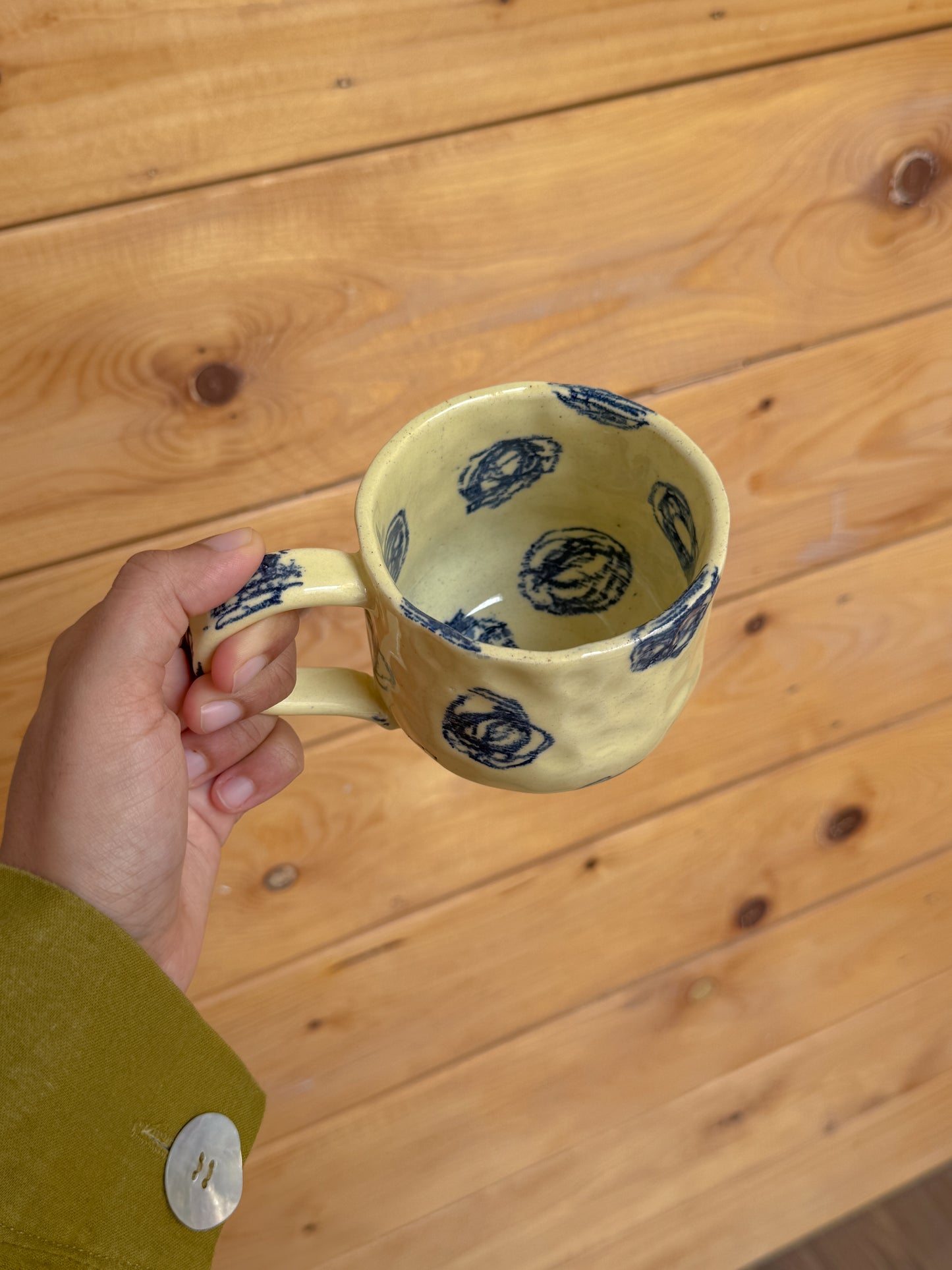 Butter Canvas Mug with handle