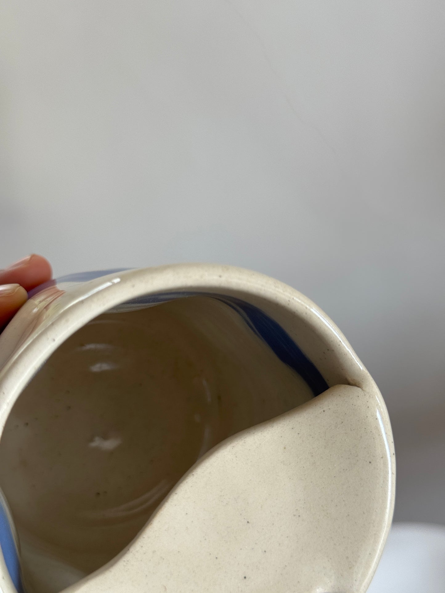 Seconds- barely visible- Marbled Denim Travel Mug