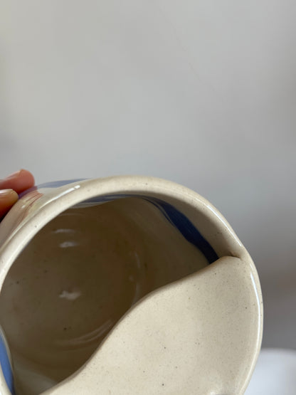 Seconds- barely visible- Marbled Denim Travel Mug